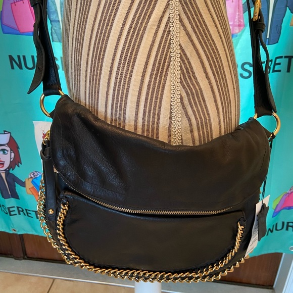 Sabina New York Black genuine Leather Crossbody/Messenger Bag NWT - Picture 14 of 16